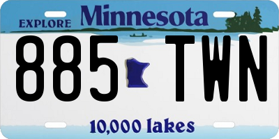 MN license plate 885TWN