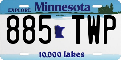 MN license plate 885TWP