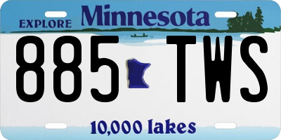 MN license plate 885TWS