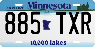 MN license plate 885TXR