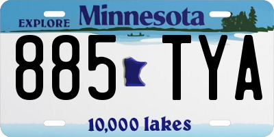 MN license plate 885TYA