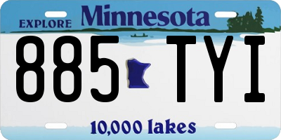 MN license plate 885TYI