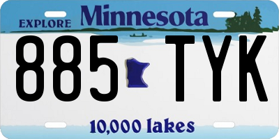 MN license plate 885TYK