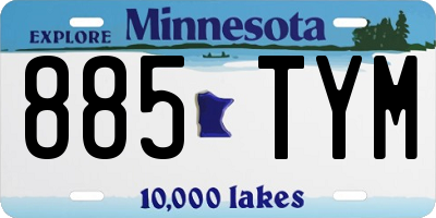 MN license plate 885TYM
