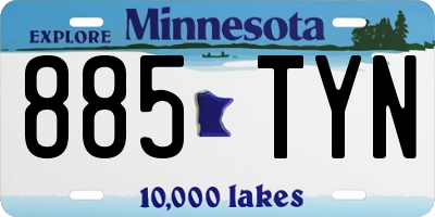 MN license plate 885TYN