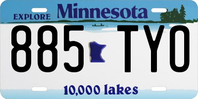 MN license plate 885TYO