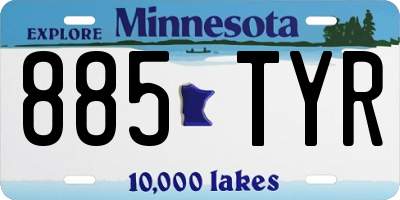 MN license plate 885TYR
