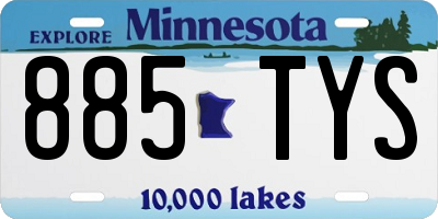 MN license plate 885TYS