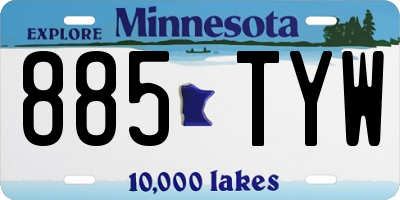 MN license plate 885TYW
