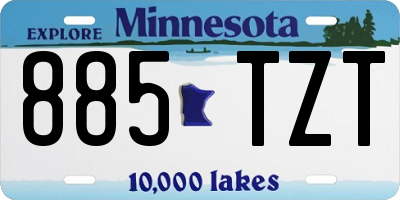 MN license plate 885TZT
