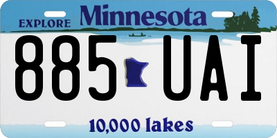 MN license plate 885UAI