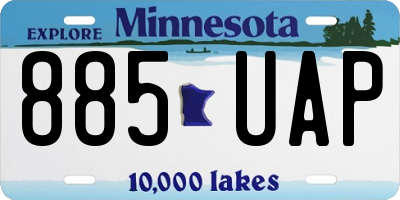 MN license plate 885UAP
