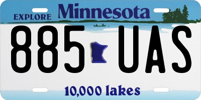 MN license plate 885UAS