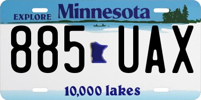 MN license plate 885UAX