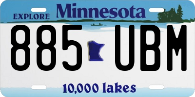 MN license plate 885UBM