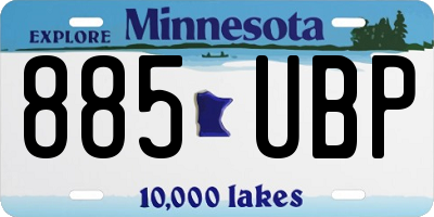 MN license plate 885UBP