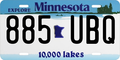 MN license plate 885UBQ