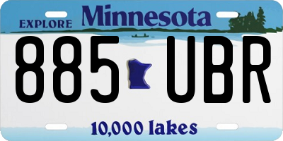 MN license plate 885UBR