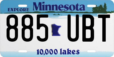 MN license plate 885UBT