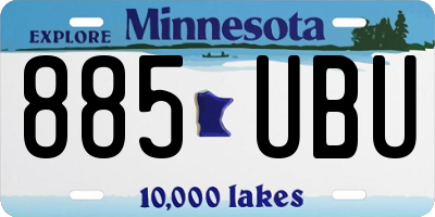 MN license plate 885UBU