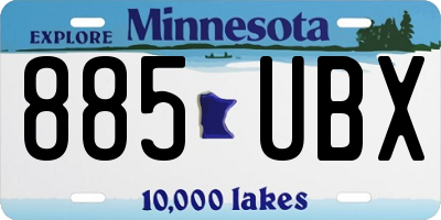 MN license plate 885UBX