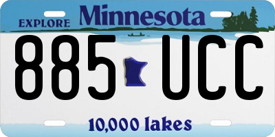 MN license plate 885UCC