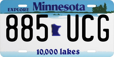 MN license plate 885UCG