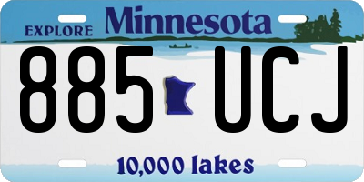 MN license plate 885UCJ
