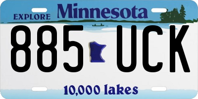 MN license plate 885UCK