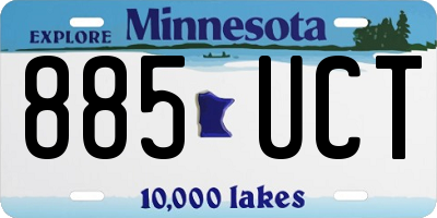 MN license plate 885UCT