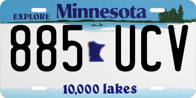 MN license plate 885UCV