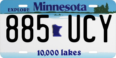 MN license plate 885UCY
