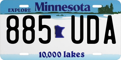 MN license plate 885UDA