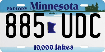 MN license plate 885UDC