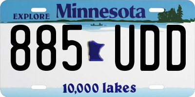 MN license plate 885UDD