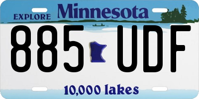 MN license plate 885UDF