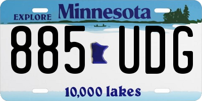 MN license plate 885UDG