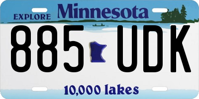 MN license plate 885UDK