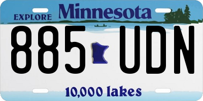 MN license plate 885UDN