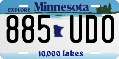 MN license plate 885UDO