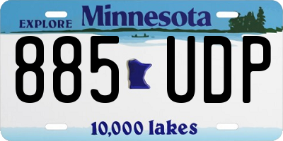 MN license plate 885UDP