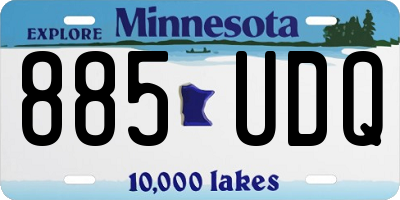 MN license plate 885UDQ