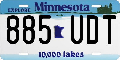 MN license plate 885UDT