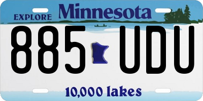 MN license plate 885UDU