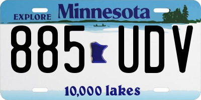 MN license plate 885UDV