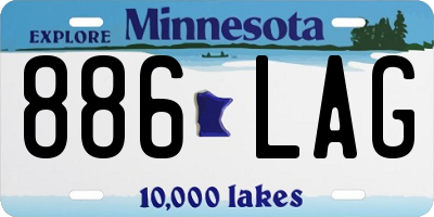 MN license plate 886LAG