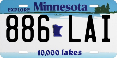 MN license plate 886LAI