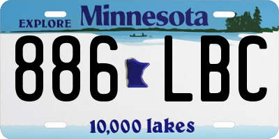 MN license plate 886LBC