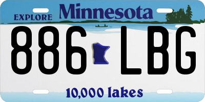 MN license plate 886LBG
