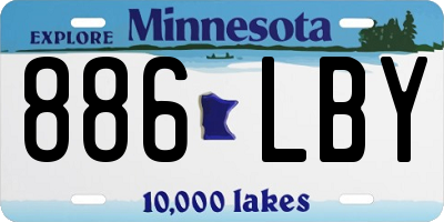 MN license plate 886LBY
